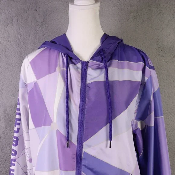 Disney Parks Tomorrowland Jacket Womens Small Purple Hooded Windbreaker - Picture 3 of 13